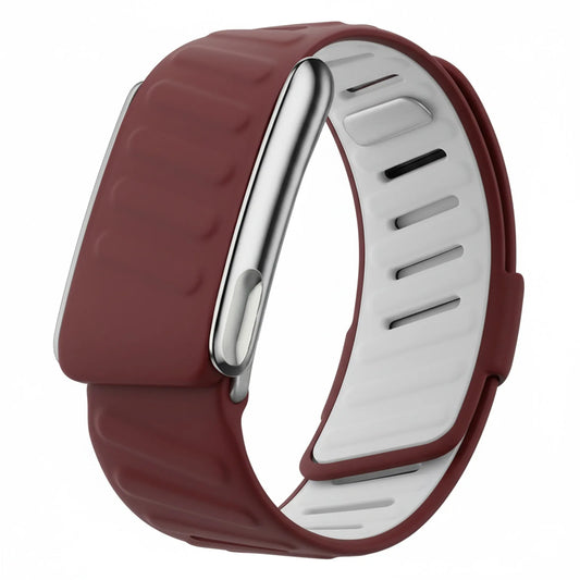 Strapora SportFlex Wrist Band - Maroon/White